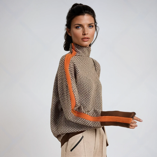 LINDEMANN ATELIER | MALOU – ROLL NECK JUMPER WITH CONTRAST STRIPES
