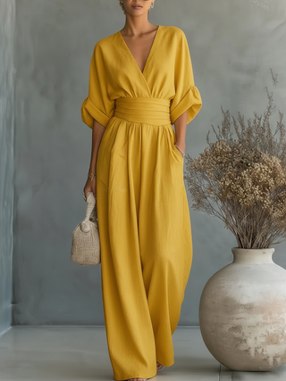Eliane | V-Neck Jumpsuit