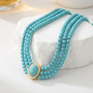 Isolde | Turquoise Layered Choker