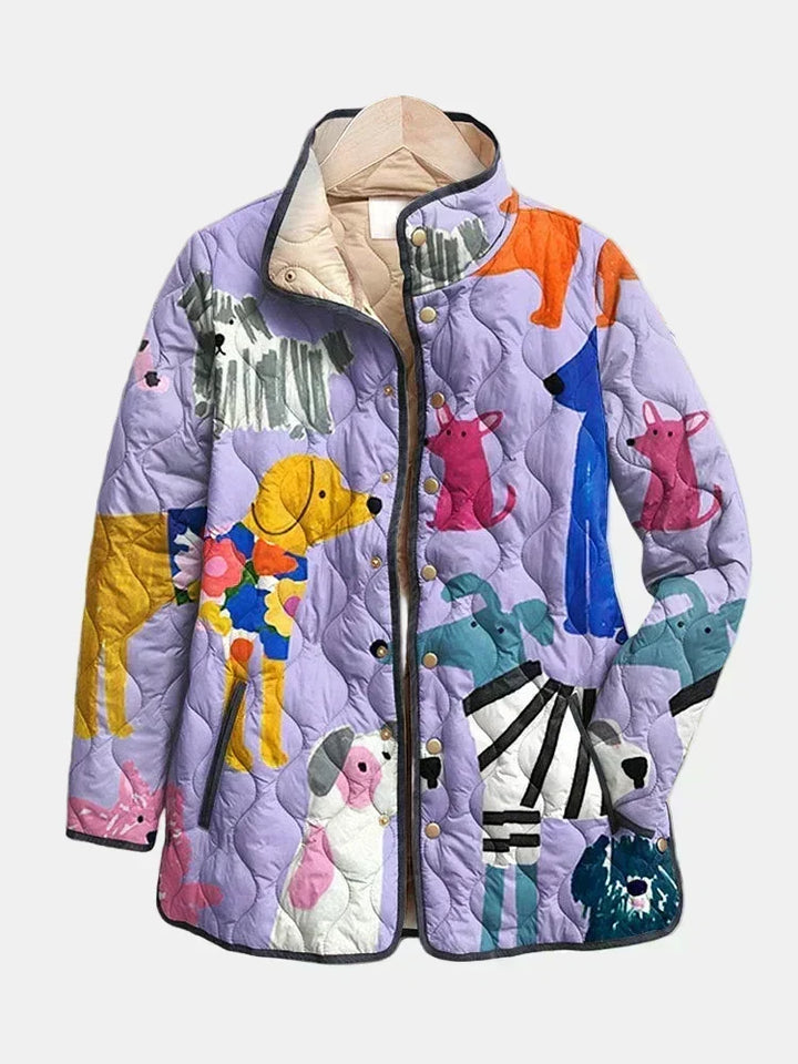 TRIXI | DOG PORTRAIT QUILTED JACKET