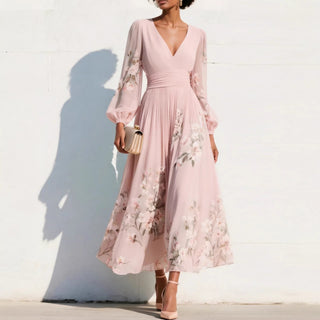 NIRENA | FLORAL MIDI DRESS FOR WOMEN