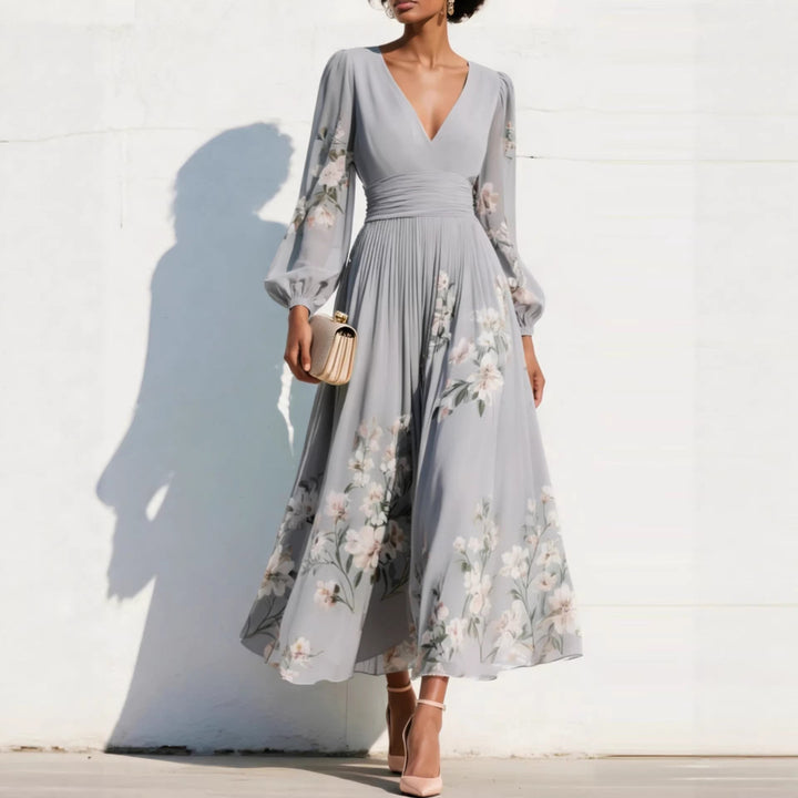 NIRENA | FLORAL MIDI DRESS FOR WOMEN