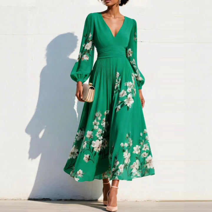 NIRENA | FLORAL MIDI DRESS FOR WOMEN