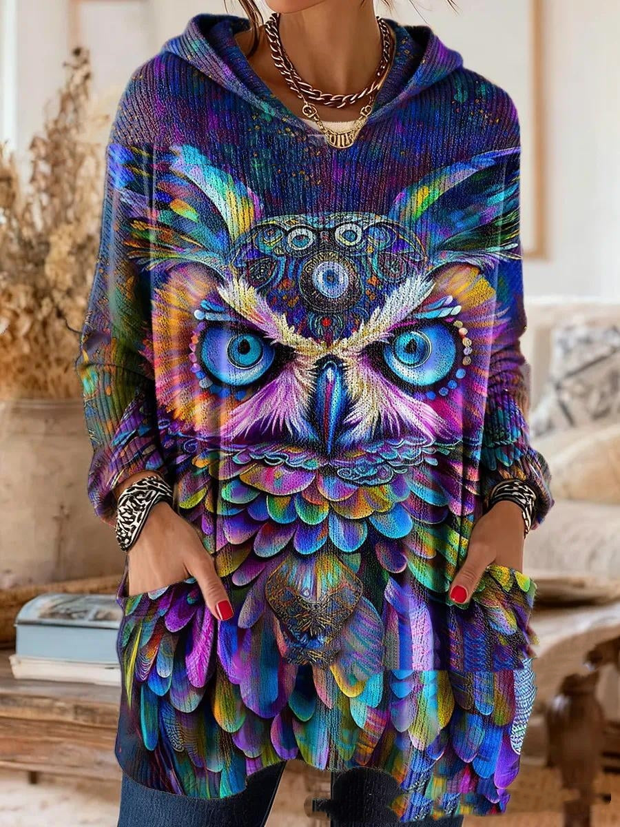 ALICIA | RETRO PRINT HOODED TUNIC