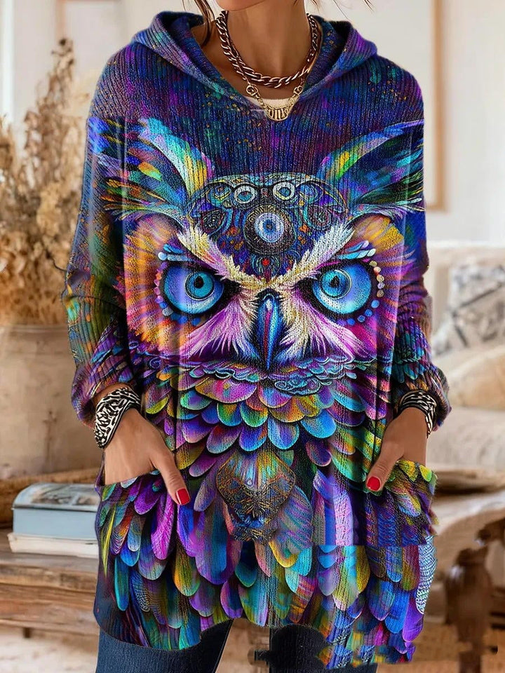 ALICIA | RETRO PRINT HOODED TUNIC
