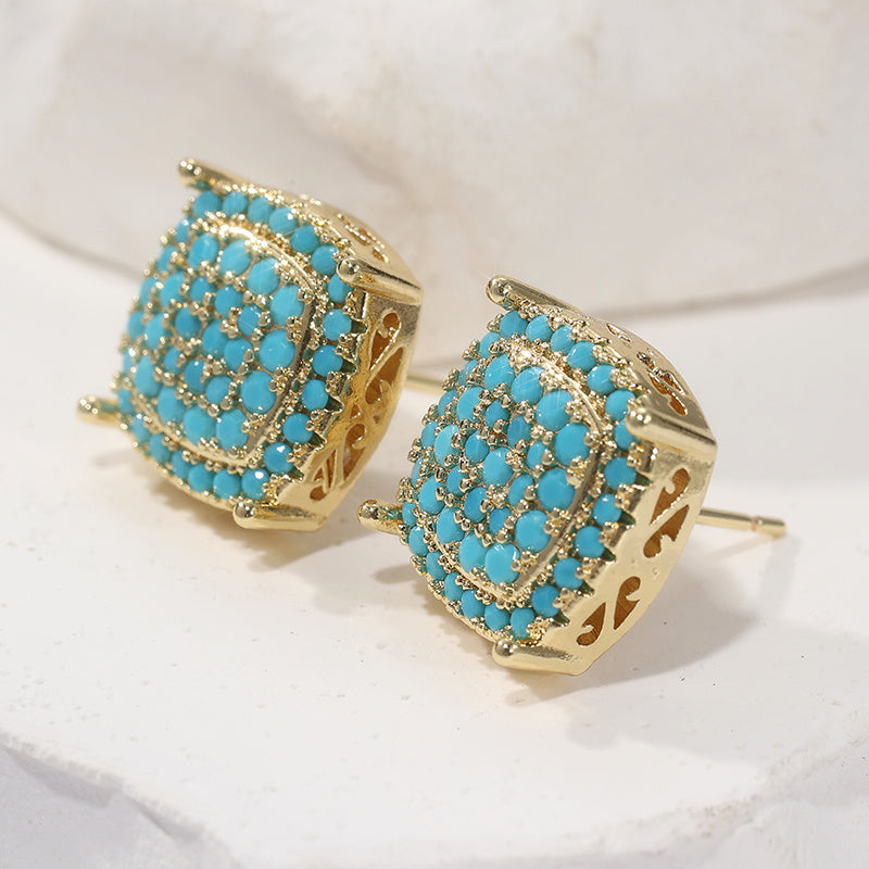 Linnea | Turquoise Stud Earrings