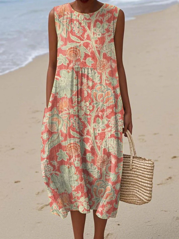 Bea | Floral Midi Dress - Image 1