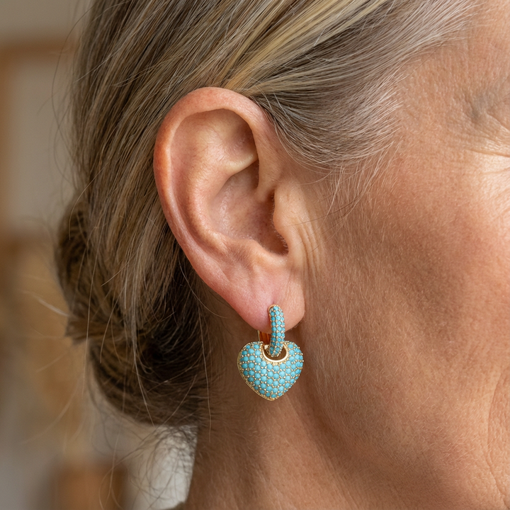 Romilly | Turquoise Heart Earrings