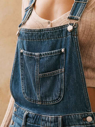 Billie Wide-Leg Denim Overalls