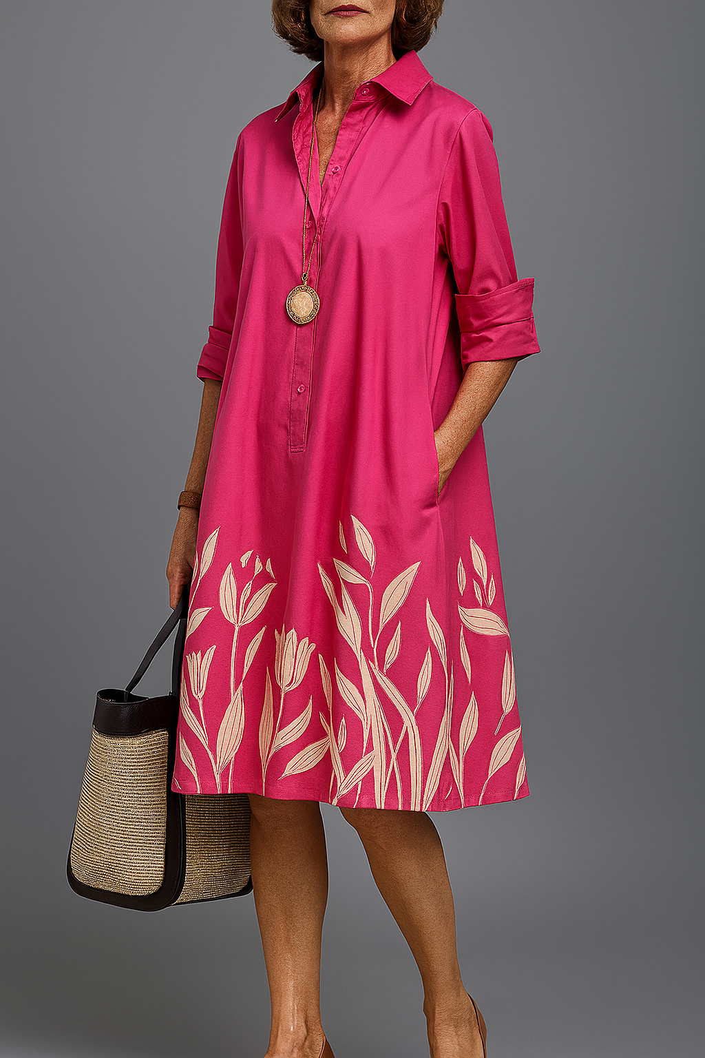 MARIBEL | GARDEN-PRINT SHIRT DRESS