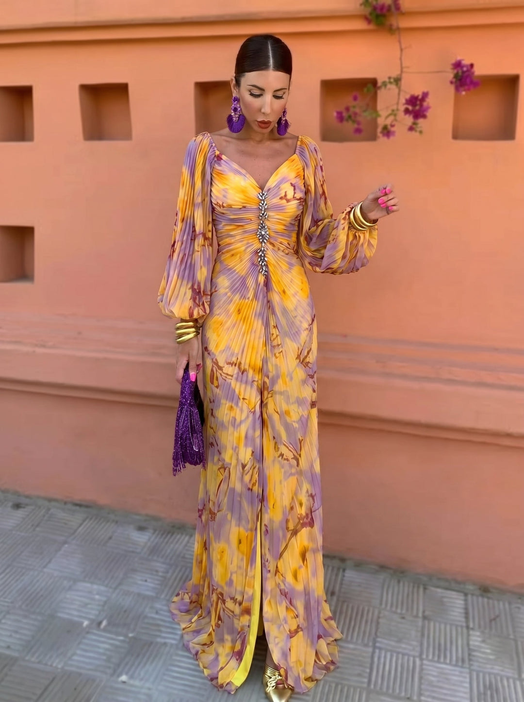 GREGORIA | LONG FLORAL DRESS