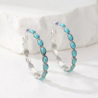 Verity | Oval Silver Hoops