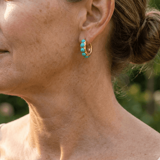 Xanthe | Chunky Turquoise Hoops