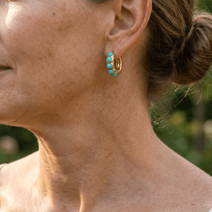 Xanthe | Chunky Turquoise Hoops