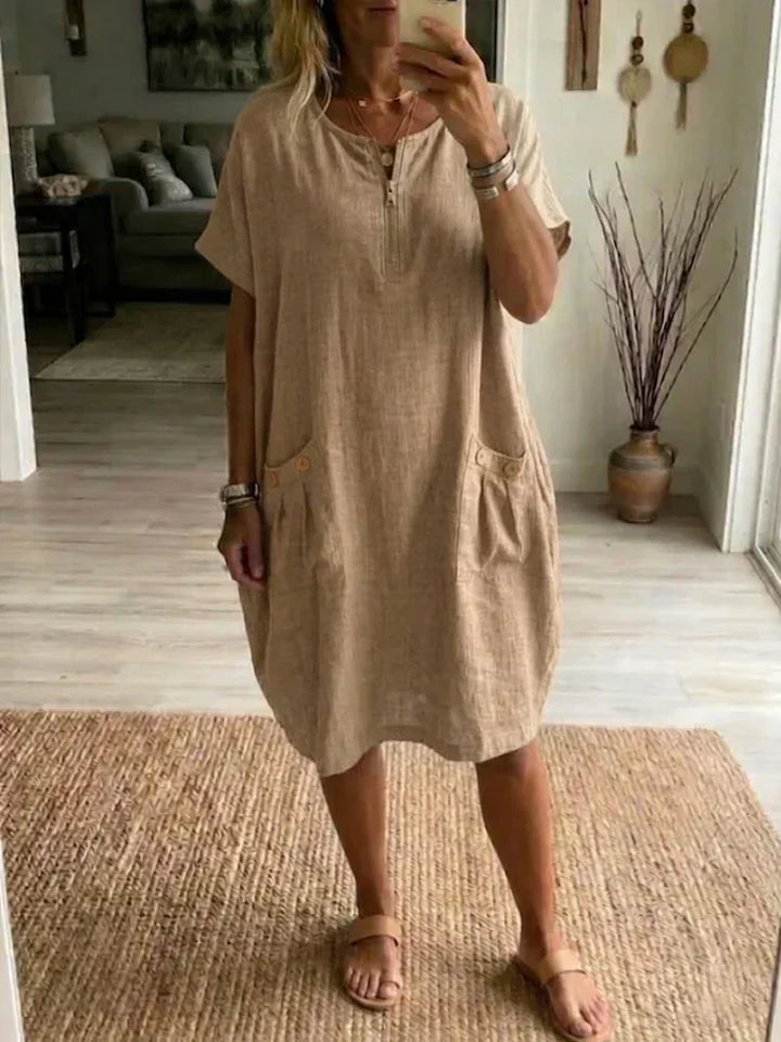 Pascale™ | Zip-Front Maxi Dress