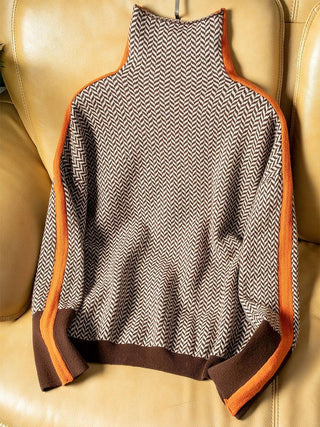 LINDEMANN ATELIER | MALOU – ROLL NECK JUMPER WITH CONTRAST STRIPES