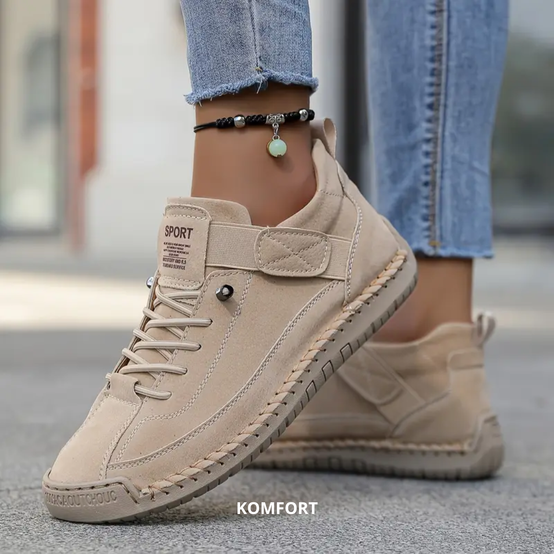 Nerina beige mid-top sneakers