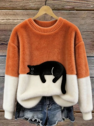 SALLY | CAT PRINT JUMPER