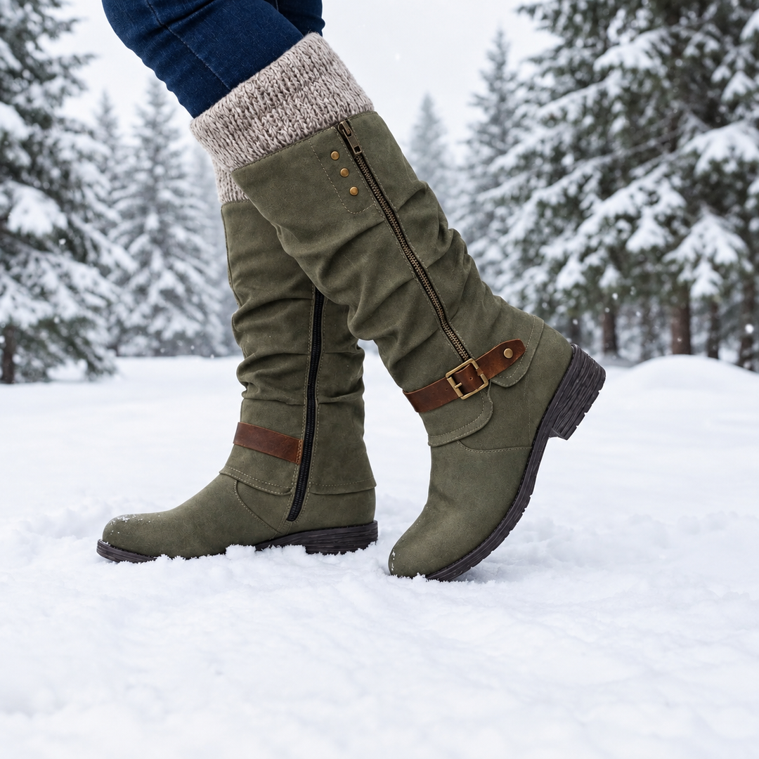 BONNIE | KNIT-CUFF BOOTS FOR WOMEN