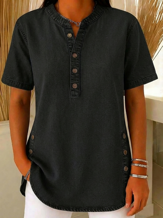 Apolline | Denim-Look Blouse