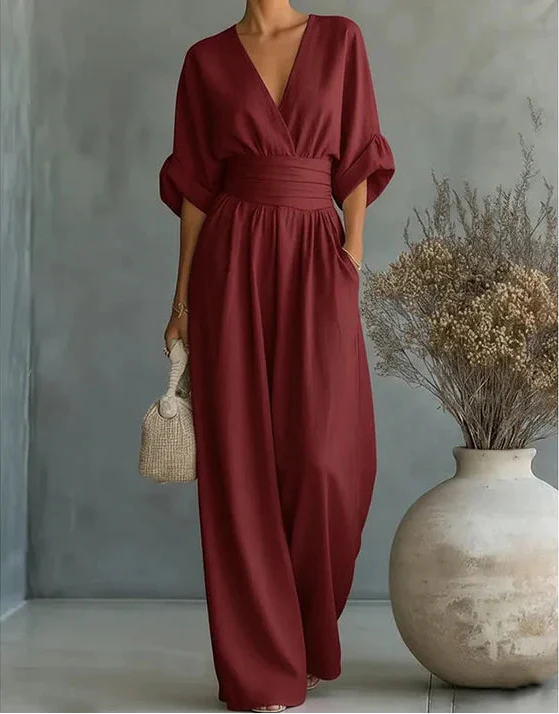 Elise flowing wide-leg jumpsuit image 8