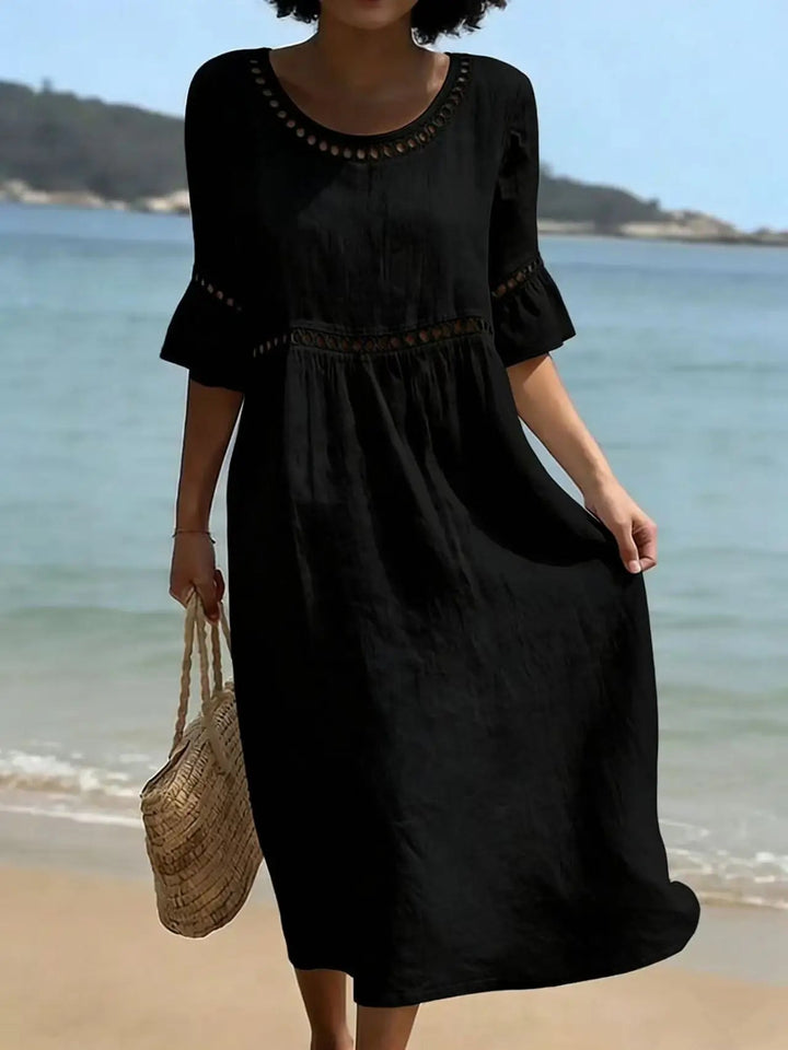 Enora flowing long dress - Black