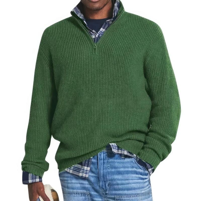 FINN | ZIP-NECK KNITTED JUMPER