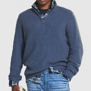 FINN | ZIP-NECK KNITTED JUMPER