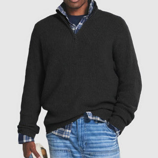 FINN | ZIP-NECK KNITTED JUMPER