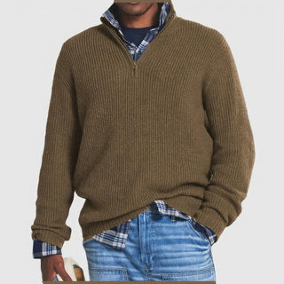 FINN | ZIP-NECK KNITTED JUMPER