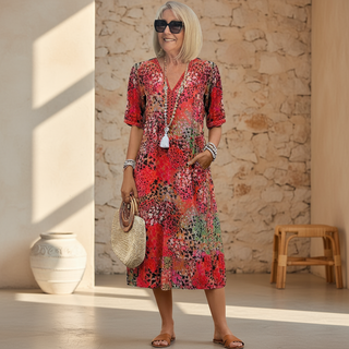Callie | Vibrant Midi Dress