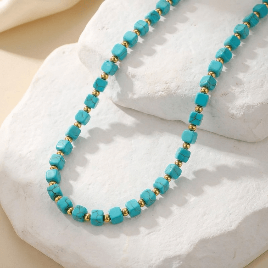 Sorcha | Beaded Turquoise Necklace