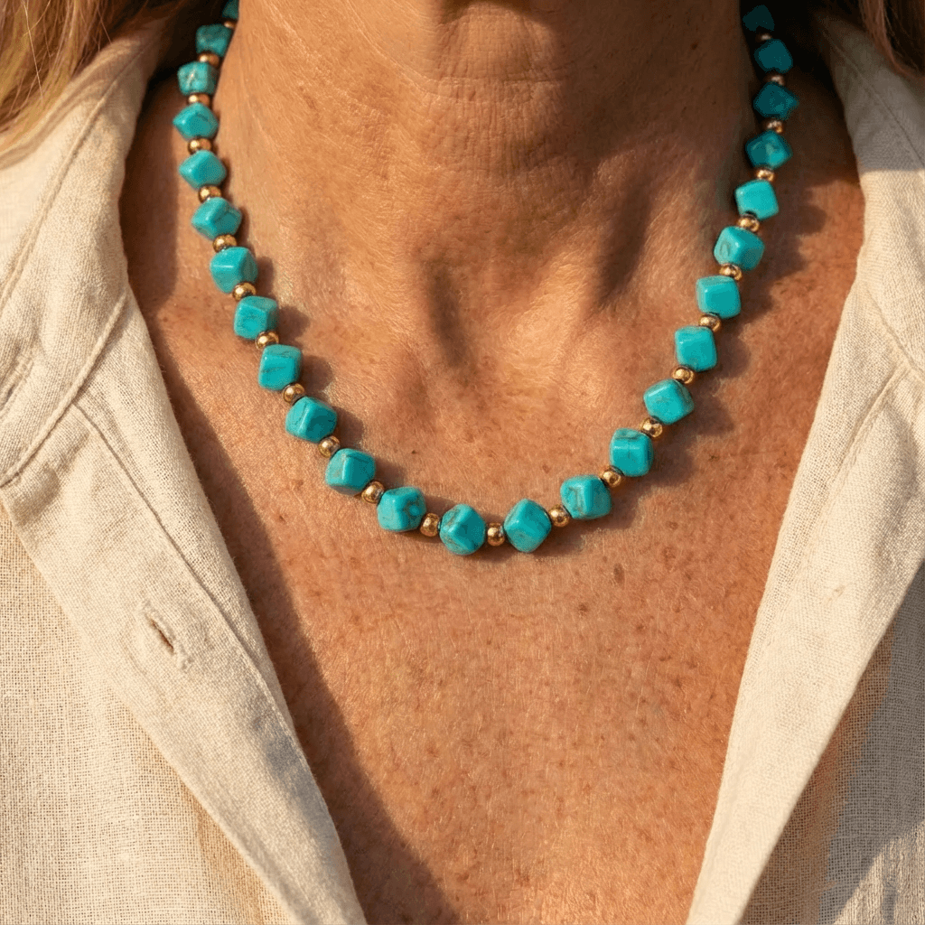 Sorcha | Beaded Turquoise Necklace