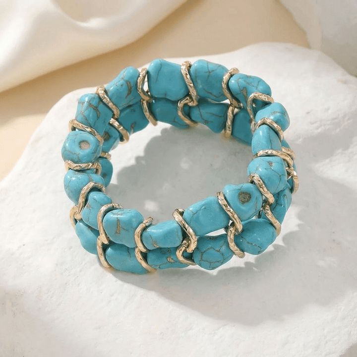 Galene | Woven Turquoise Bracelet