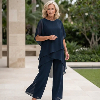 KIMMY | DRAPED TOP PALAZZO PANTS SET