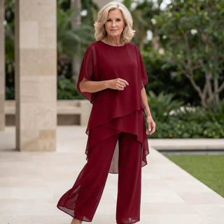 KIMMY | DRAPED TOP PALAZZO PANTS SET