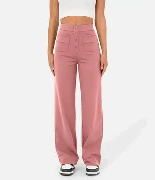 High waist casual elastic pants