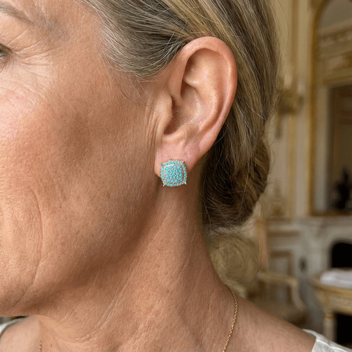 Linnea | Turquoise Stud Earrings
