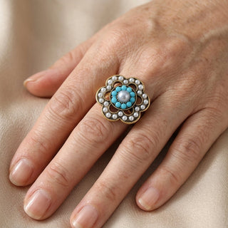 Nerissa | Turquoise Floral Ring
