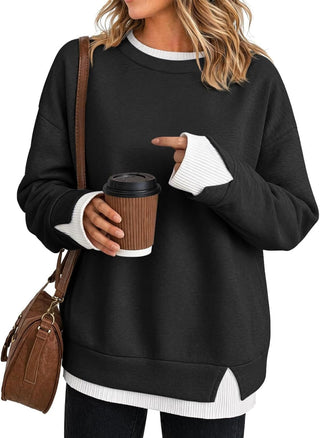 FEY | LAYERED-LOOK OVERSIZED PULLOVER