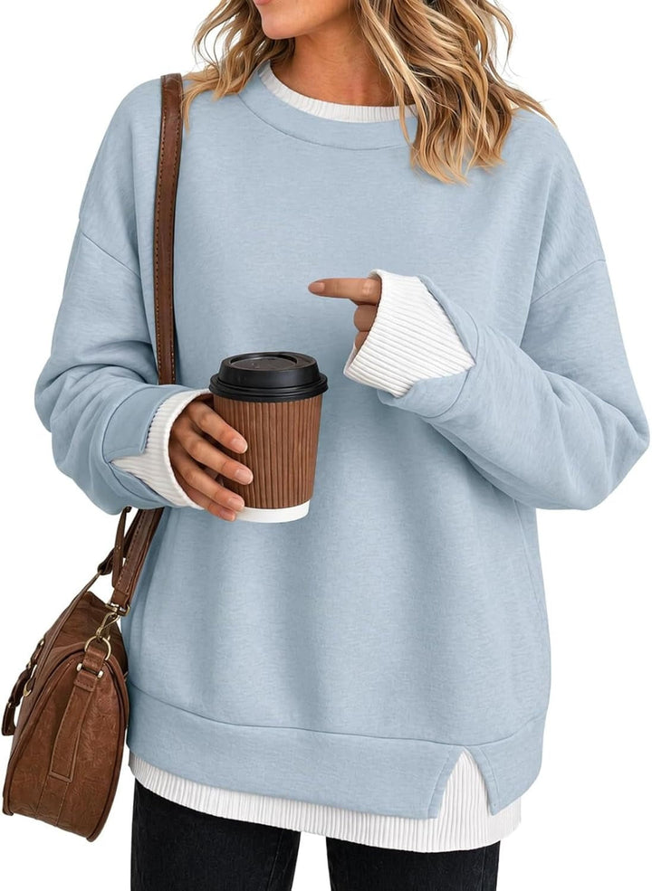 FEY | LAYERED-LOOK OVERSIZED PULLOVER