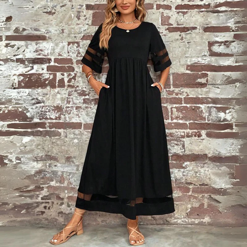 Cerelia Flattering Midi Dress - Black