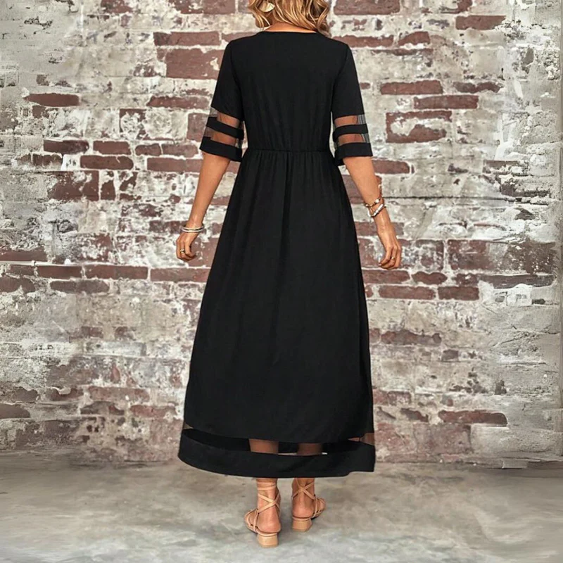 Cerelia Flattering Midi Dress - Black