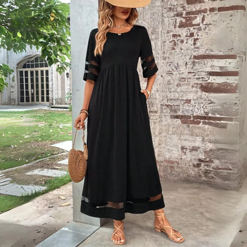 Cerelia Flattering Midi Dress - Black
