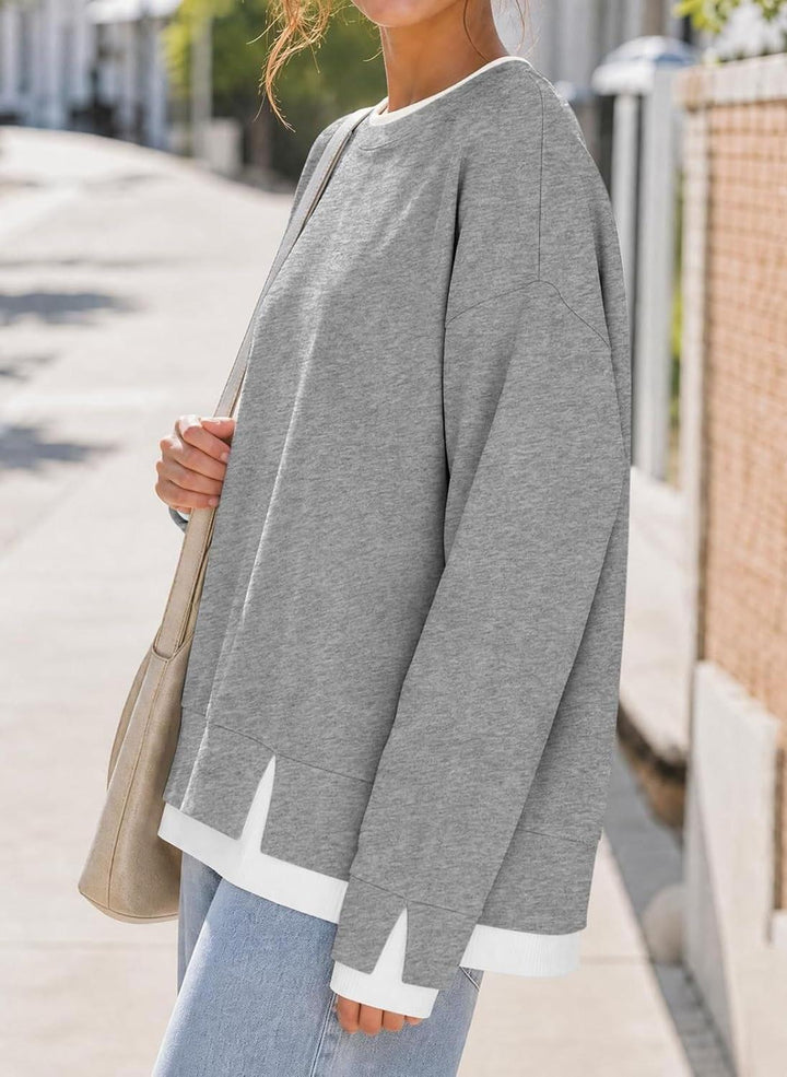 FEY | LAYERED-LOOK OVERSIZED PULLOVER
