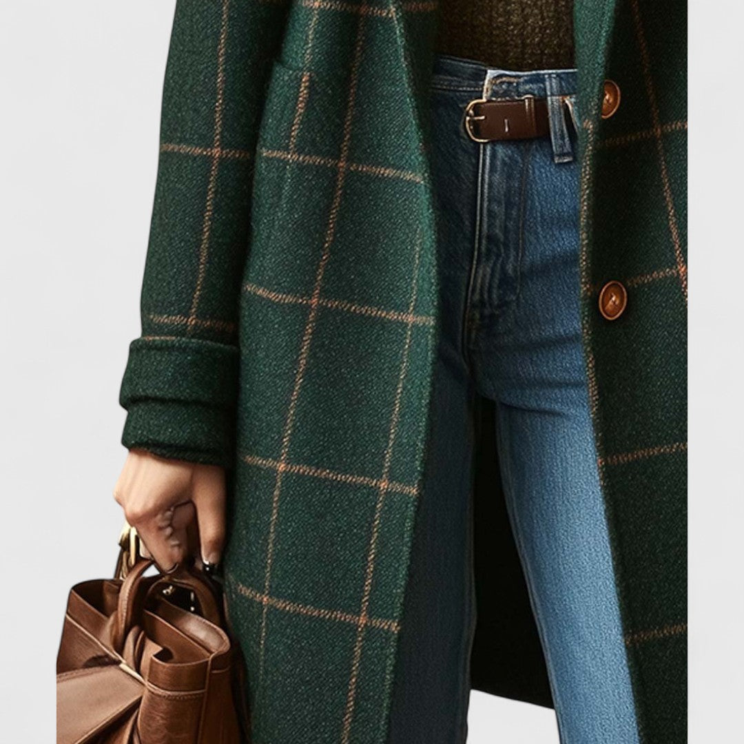KAITLYN | ELEGANT CHECKED COAT