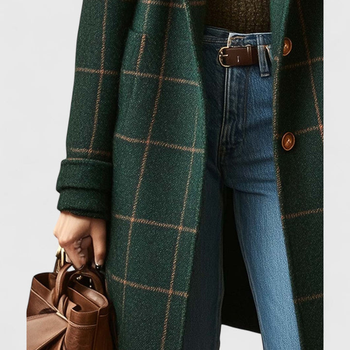 KAITLYN | ELEGANT CHECKED COAT