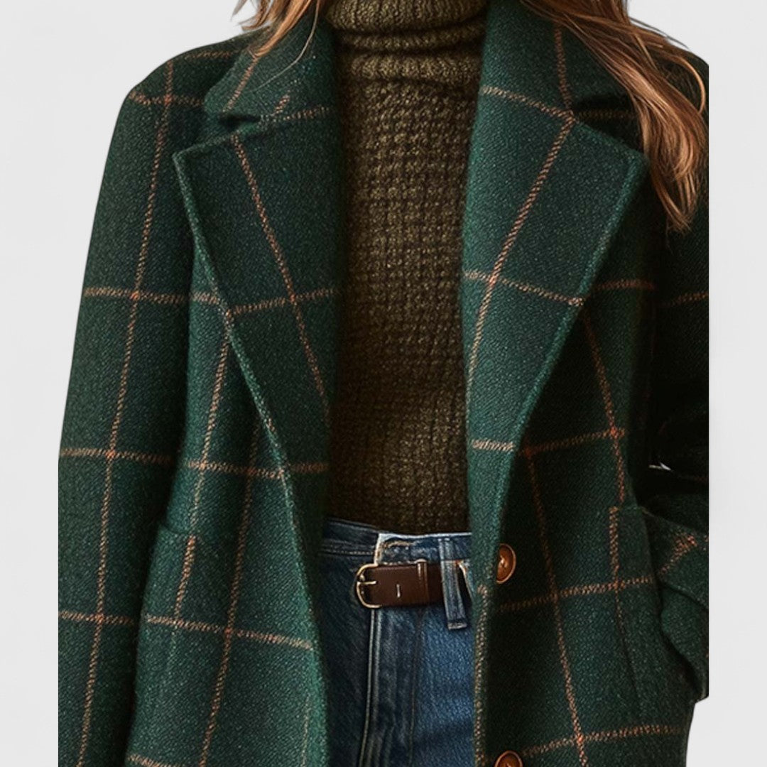 KAITLYN | ELEGANT CHECKED COAT