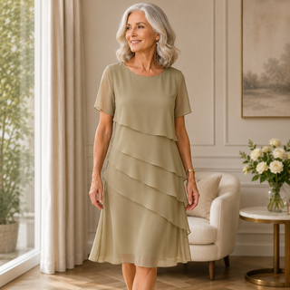Linda | Elegant Comfort Ruffle Dress