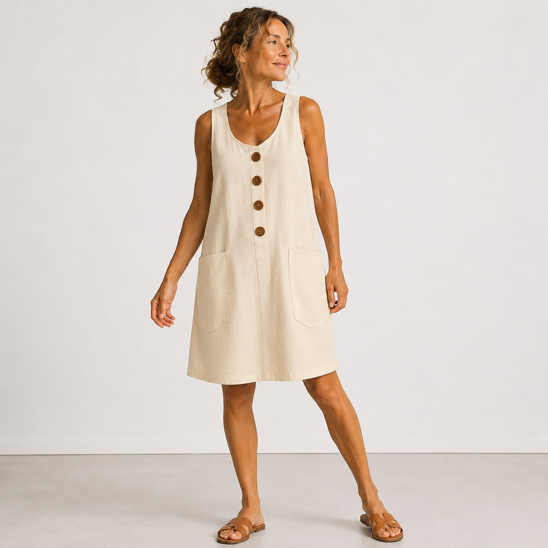 Maud cotton linen dress image 3